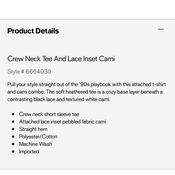 NEW Express crew neck tee and lace insert cami. - Picture 3 of 3